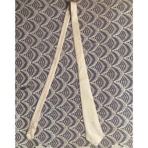 Paco Rabanne  Vintage 80s Silk Polka Dot Necktie Tie Classic Preppy Handsome